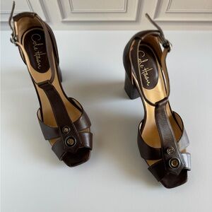 Cole Haan Brown Leather with 4” Heel Size 8